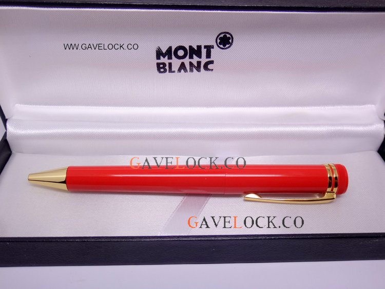 Mont Blanc Replica Heritage Collection 1912 Capless Red & Gold Rollerball Pen